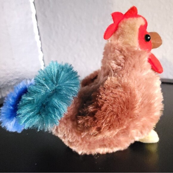 Aurora Cocky Rooster Plush Stuffed Animal Blue & Green Tail 2019. - Picture 6 of 10
